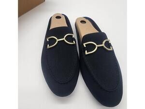 New Rothy's black The Double Bit Loafer Mule  9.5